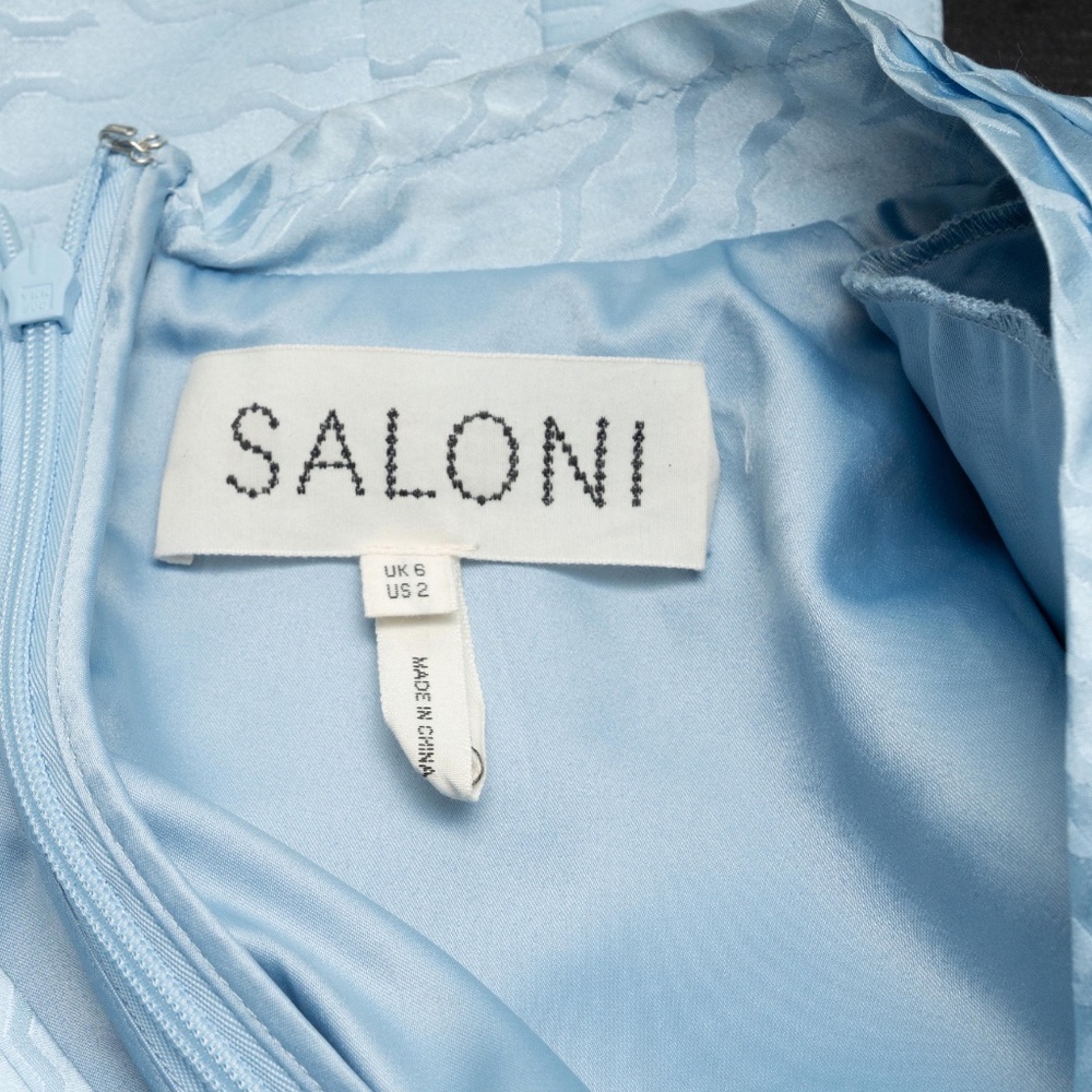 Saloni - Silk‎ Jacquard Surplice Mini Dress - Picture 5 of 11